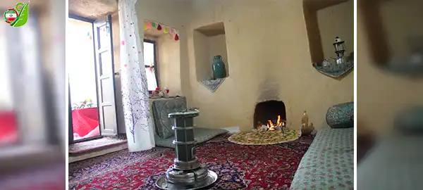 نمایی از فضای داخلی و سنتی اقامتگاه بوم گردی سیمکان - فارس - بوانات